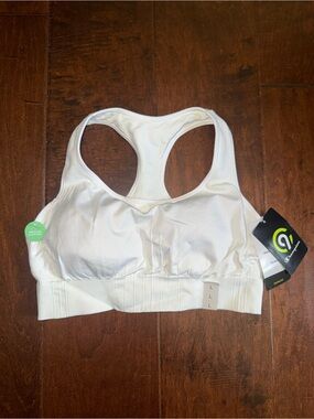 Champion White Seamless Racerback Sports Bra